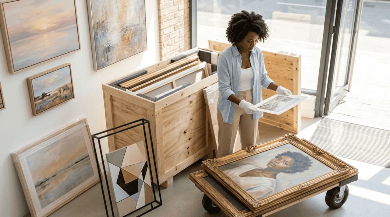 Exposer ses œuvres en galerie : préparer et acheminer ses toiles sans risque